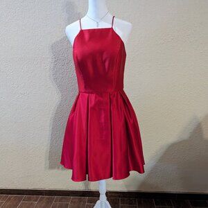 Betsy Adam Satin red dress, size 4